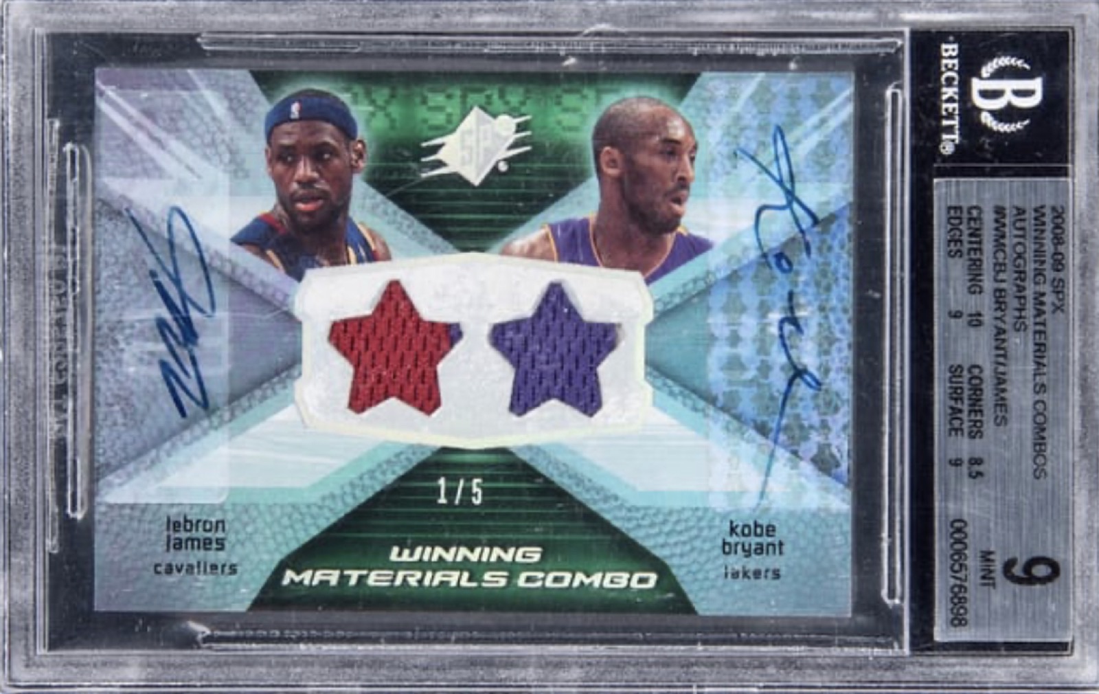 LeBron & Kobe Dual Auto BGS 9