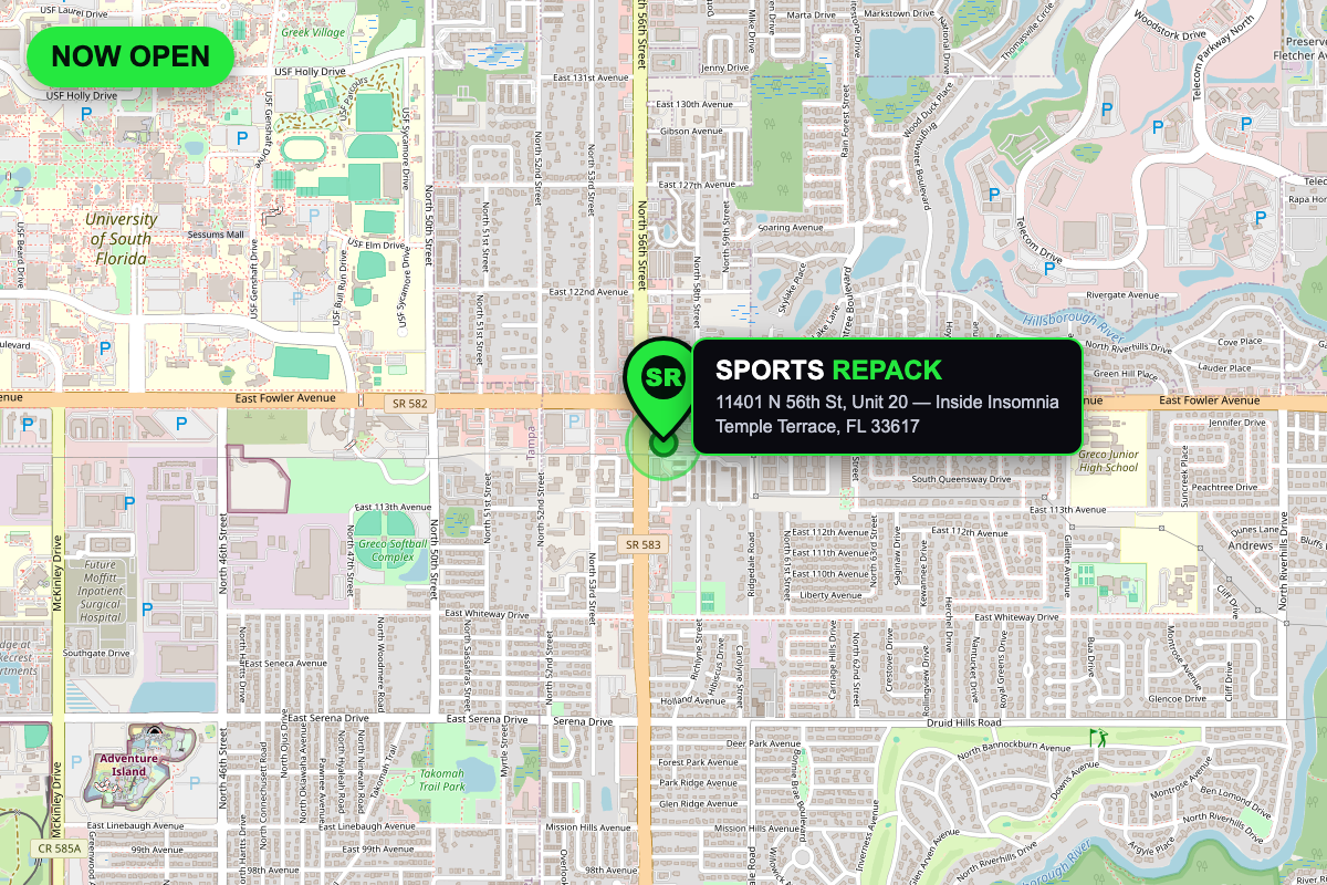 Map to Sports Repack — 11401 N 56th St, Unit 20, Temple Terrace FL
